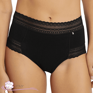 Le boxer coton délicat de marque AVET - lady-coton noir face