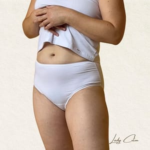 culotte en coton bio femme taille midi emboitant couleur blanc marque ZD