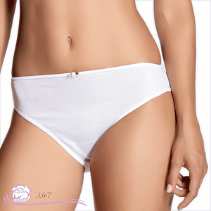 La fleur mini, culotte coton de marque AVET blanc face - lady-coton