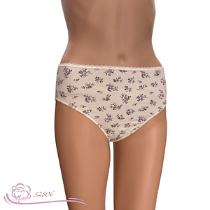 Culotte coton Avet fleurie sans couture crème face - Lady-coton