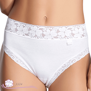 culotte coton La raffinée blanc, marque AVET blanc face - lady-coton