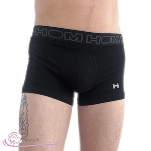Boxer COTON pour homme HOM en coton noir face - Lady-coton