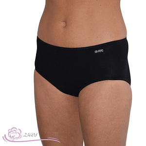 Culotte l'emboîtante midi coton noir côté - AVET - Lady-coton