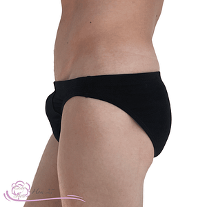 Slip en coton homme de marque HOM noir côté - Lady-coton