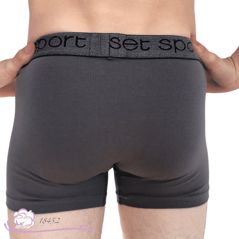 Boxer coton sport homme AVET gris dos - Lady-coton