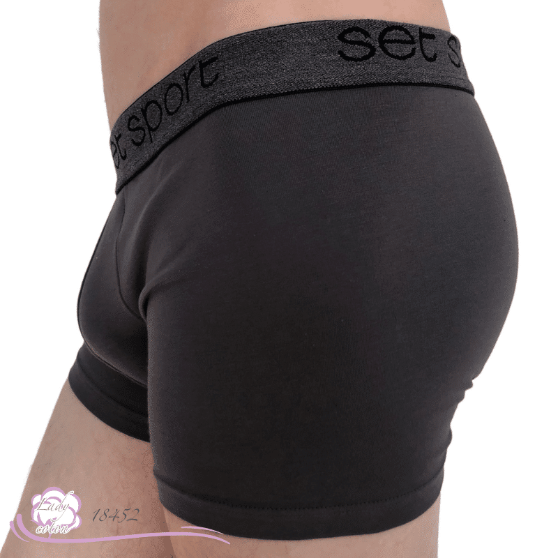 Boxer coton sport homme AVET gris côté - Lady-coton