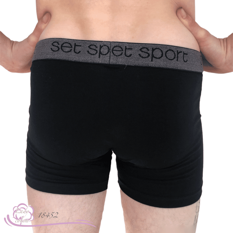 Boxer coton sport homme AVET noir dos - Lady-coton