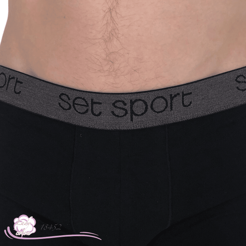 Boxer coton sport homme AVET noir élastique - Lady-coton