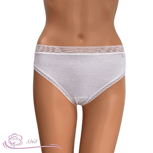 La dentelle mini, culotte coton de marque AVET blanc face - lady-coton