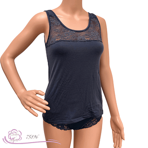 Top eucalyptus AVET bleu nuit face - lady-coton, Tencel
