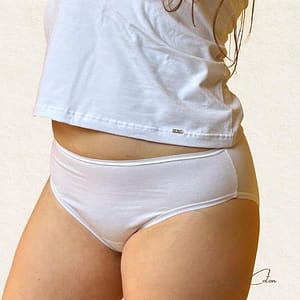 culotte en coton bio pour femme marque ZD couleur blanc taille mini