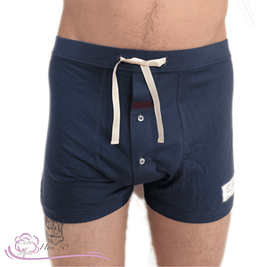 Caleçon coton homme marque HOM EGO bleu face - Lady-coton