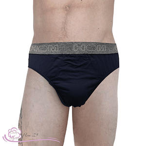 Slip homme de la marque HOM 29 en coton bleu face - Lady-coton