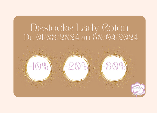 article sur la Liquidation de la lingerie coton chez Lady-coton