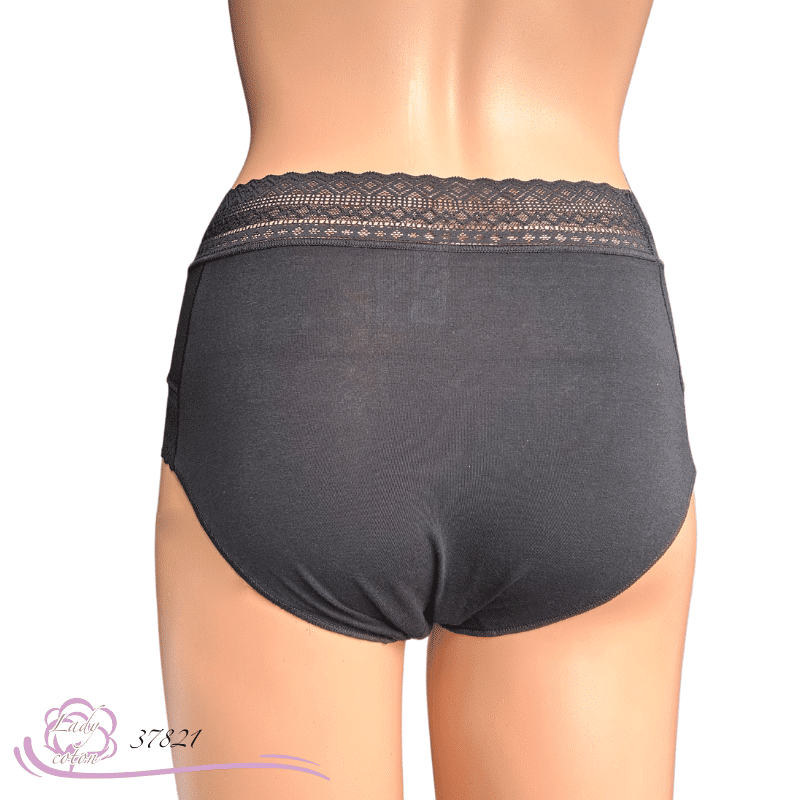 Le boxer coton délicat de marque AVET - lady-coton noir dos