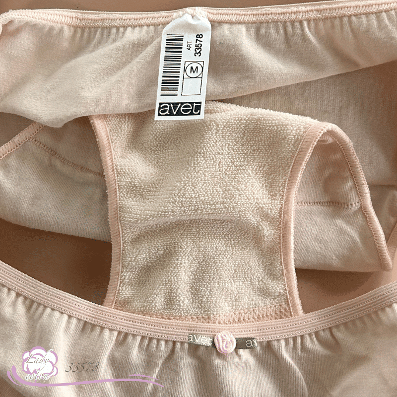 La fleur mini, culotte coton de marque AVET rose gousset éponge - lady-coton