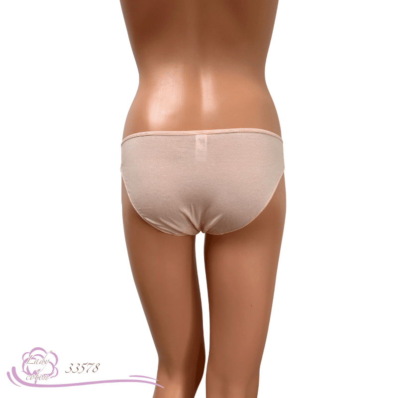 La fleur mini, culotte coton de marque AVET rose dos - lady-coton