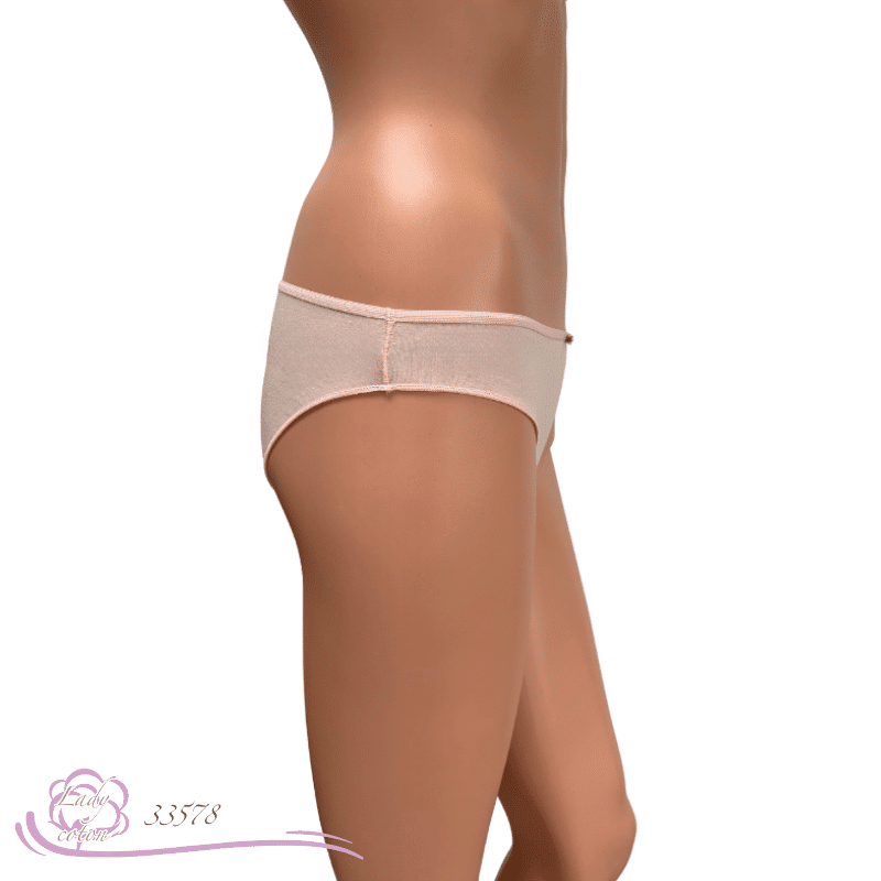 La fleur mini, culotte coton de marque AVET rose côté - lady-coton