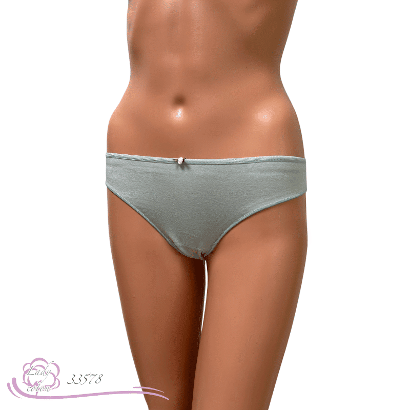 La fleur mini, culotte coton de marque AVET vert face - lady-coton