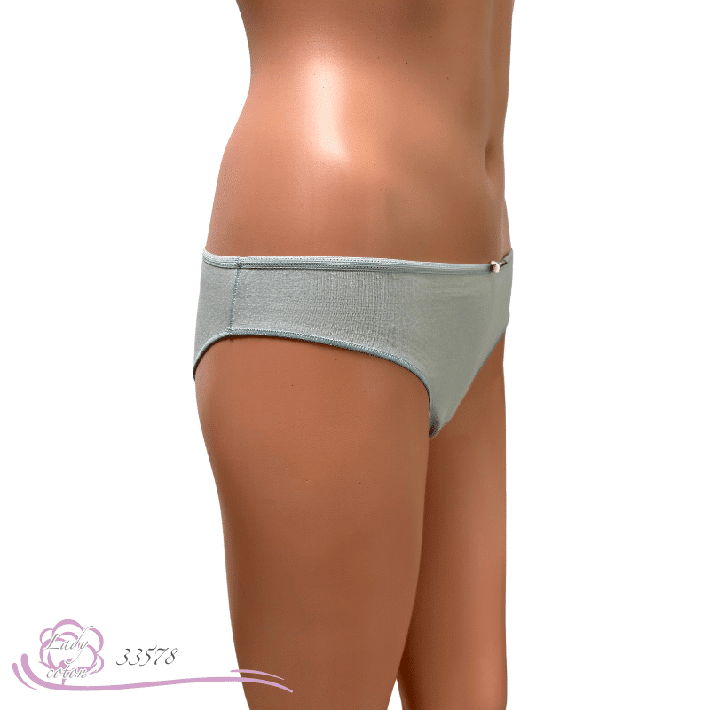 La fleur mini, culotte coton de marque AVET vert côté - lady-coton