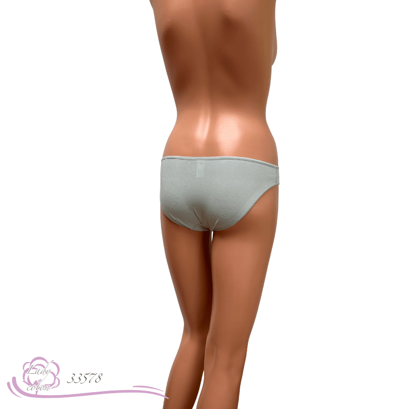 La fleur mini, culotte coton de marque AVET vert arrière - lady-coton