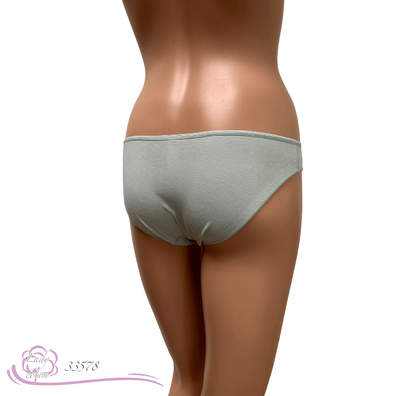 La fleur mini, culotte coton de marque AVET vert dos - lady-coton