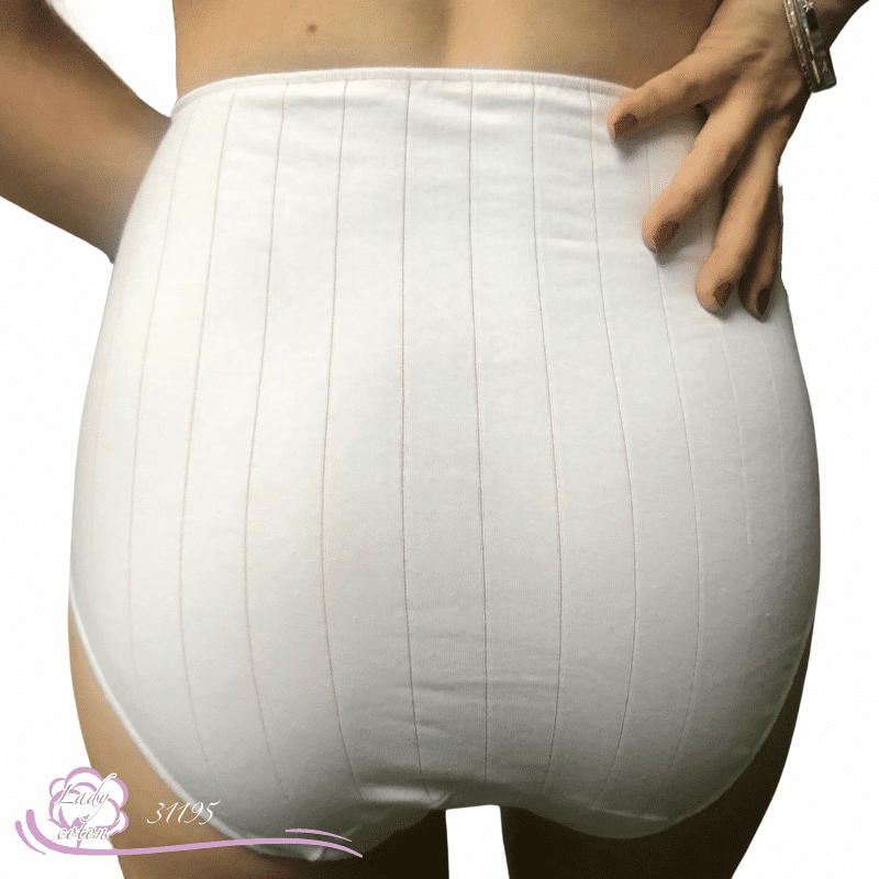 Culotte coton ultra confort Maxi Avet sans couture blanc dos - Lady-coton