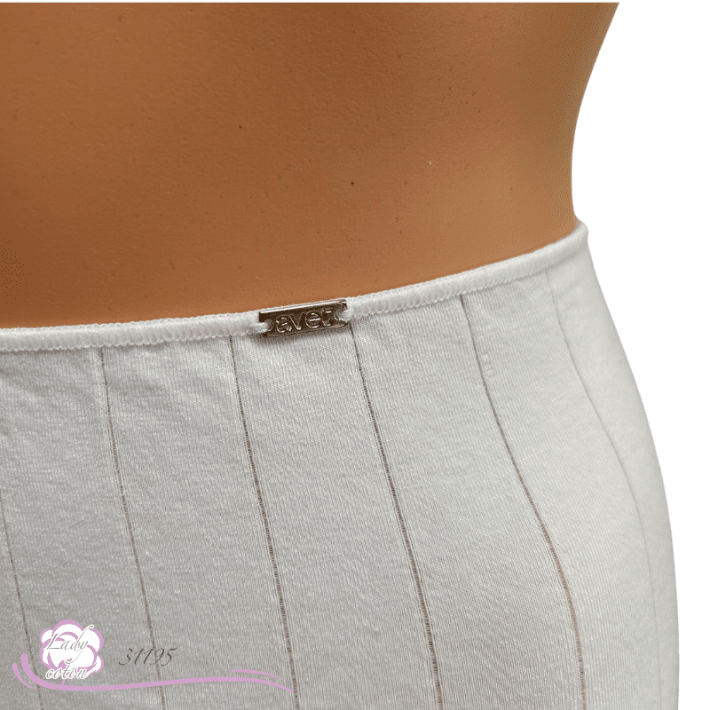 Culotte coton ultra confort Maxi Avet sans couture blanc logo - Lady-coton