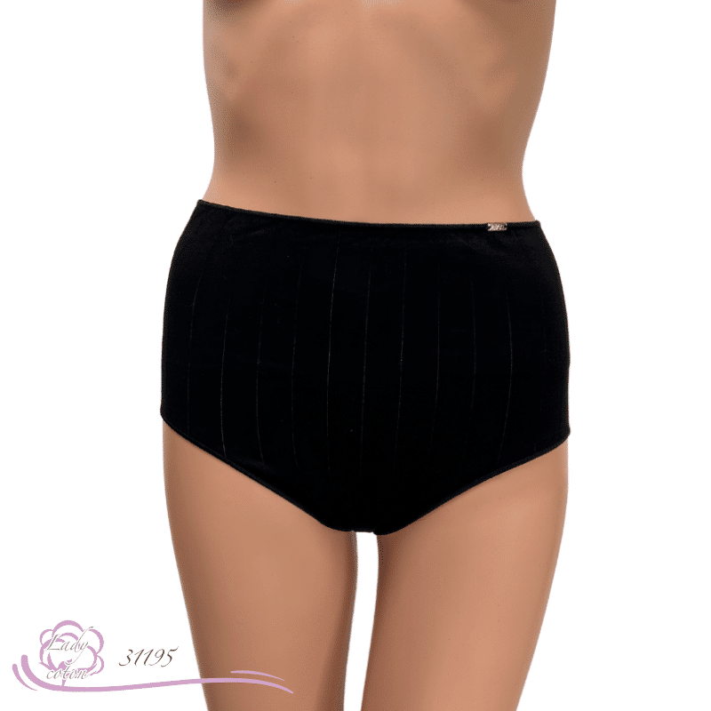 Culotte coton ultra confort Maxi Avet sans couture noir face - Lady-coton