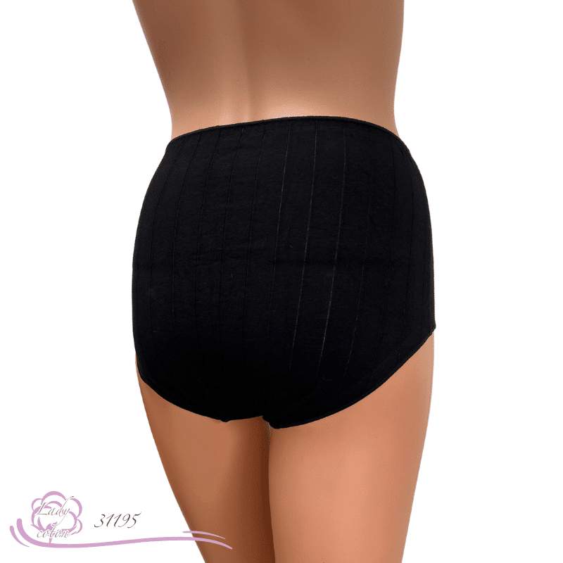 Culotte coton ultra confort Maxi Avet sans couture noir dos - Lady-coton