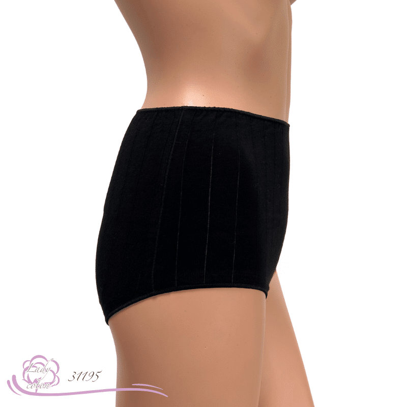 Culotte coton ultra confort Maxi Avet sans couture noir côté - Lady-coton