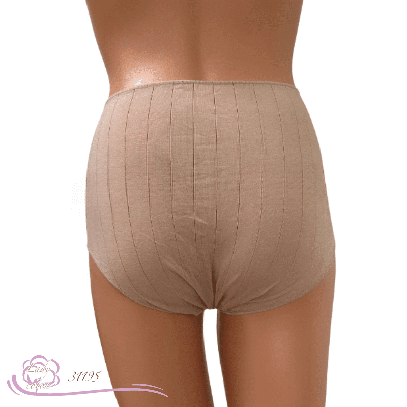 Culotte coton ultra confort Maxi Avet sans couture sable dos - Lady-coton