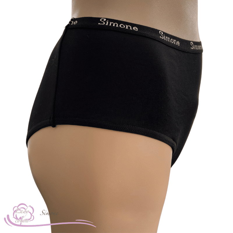 Shorty menstruel Simone, culotte coton et bambou côté - Lady-coton
