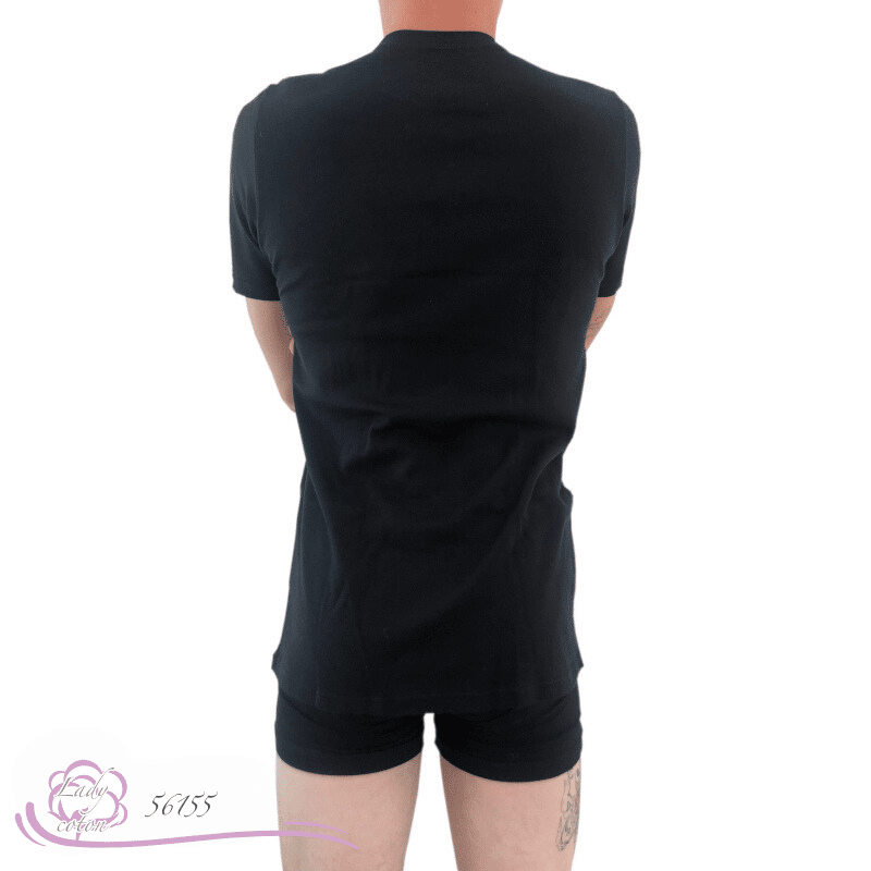 Tee-shirt 100% Coton pour homme marque AVET SET couleur noir dos - Lady-coton